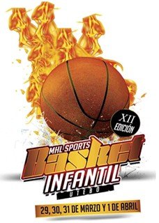 Cartel TORNEO MHLSPORTS BASKET ZARAGOZA.<br />Fotografía: MHL SPORTS