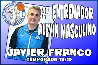 Javi Franco  2º Entrenador ALEVÍN MASCULINO.<br />Fotografía: CB OCTAVUS
