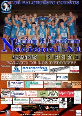 Cartel encuentro PRIMERA NACIONAL A1 (QUIMICAMP CB. OCTAVUS  & MARIANISTAS).<br />Fotografía: CB OCTAVUS