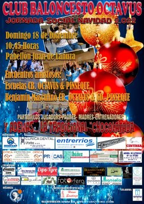 Cartel IX JORNADA SOCIAL NAVIDAD 2022.<br />Fotografía: CB OCTAVUS