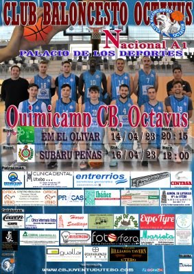 Cartel partidos PRIMERA NACIONAL A1 (QUIMICAMP CB. OCTAVUS  & EM. EL OLIVAR & SUBARU PEÑAS).<br />Fotografía: CB OCTAVUS